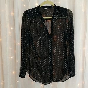 Old Navy Polka Dot Blouse size medium